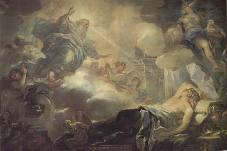 The Dream of Solomon (nn03), Luca  Giordano